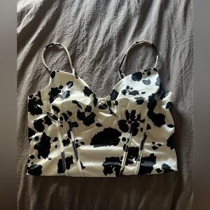 Cow print crop top